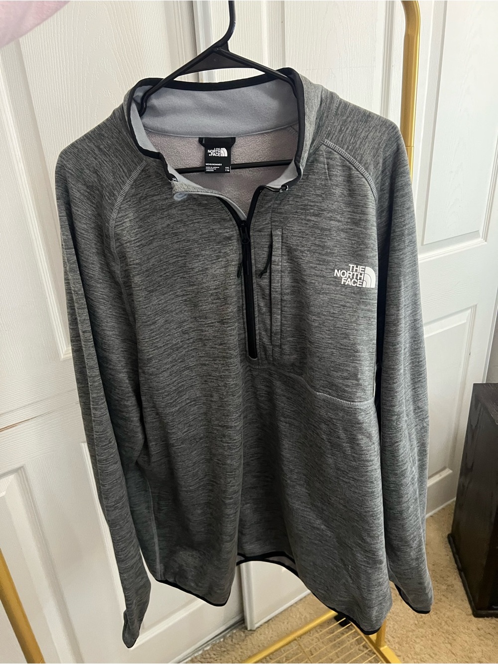 The North Face Heather Gray Full-Zip Fleece Jacket